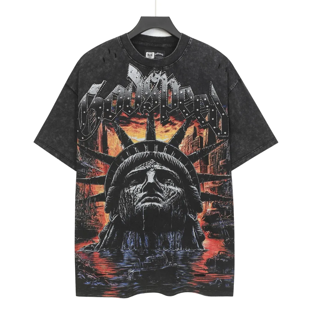 G 6201# Black/ ｜ godspeed（ + ） In Stock Retro T（ ） （fabric）：32 Sizes（size）：S-M-L-XL （colour）： Black/